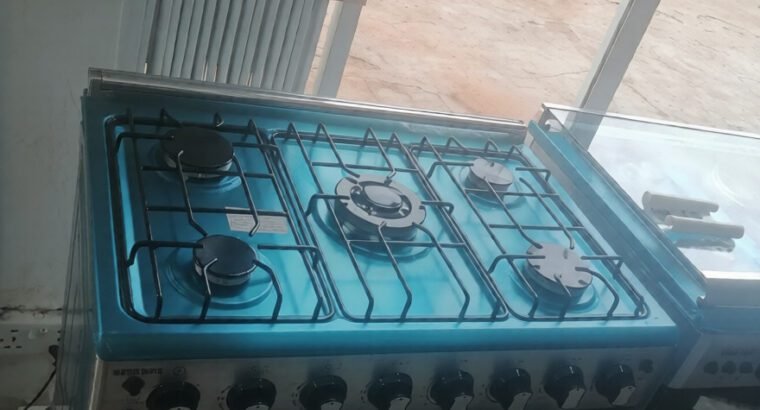 5-Burner Bruhm Gas Cooker Oven Grill Stainless Steel