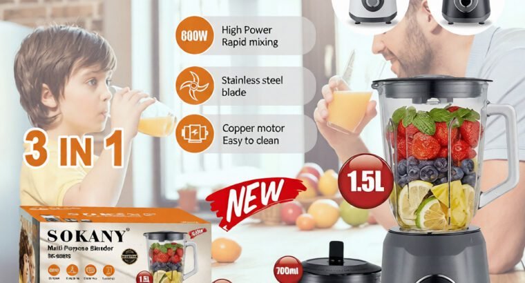 Sokany Three in One Blender