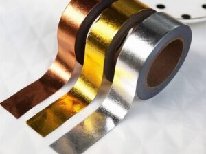 Wall Tape In Black, Gold And Silver Colours