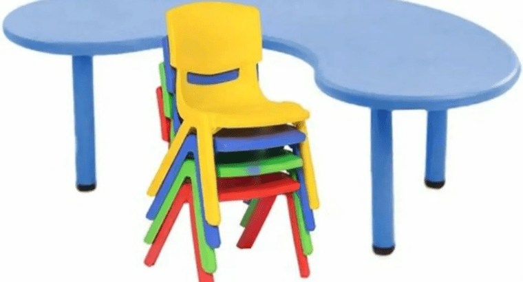 Half Moon Kids Table and 4 Chairs