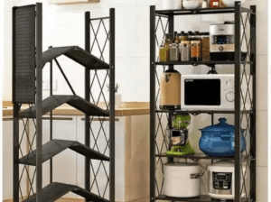 Foldable Storage Rack With Wheels