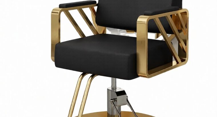 Gold Salon Styling Chair Luxury Barber & Beauty Salon Chair