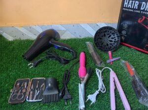 Professional Hair Dryer Set with Accessories – Powerful Electric Hair Dryer for Salon & Home Use