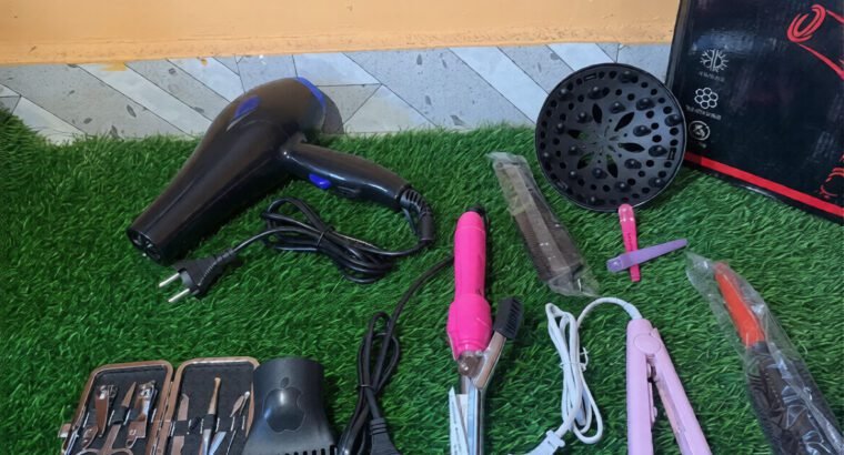Professional Hair Dryer Set with Accessories – Powerful Electric Hair Dryer for Salon & Home Use