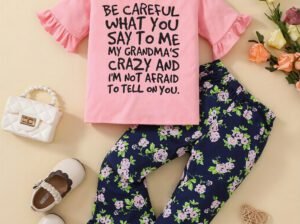 Girls’ 2-Piece Outfit by PatPat – Stylish Top & Trouser Set for Ages 10–16 Years
