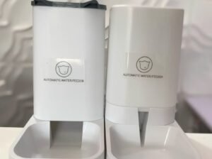 Automatic Pet Feeder & Water Dispenser – White, Easy & Convenient