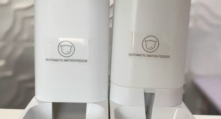 Automatic Pet Feeder & Water Dispenser – White, Easy & Convenient