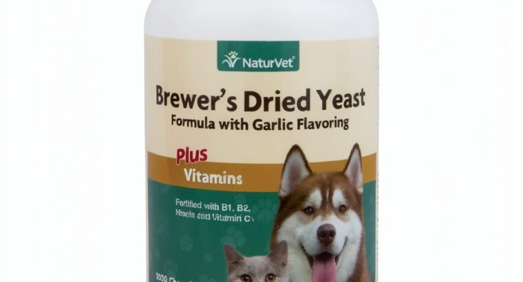 NaturVet Brewers Dried Yeast Chewable Tablets for Dogs & Cats – 10mg