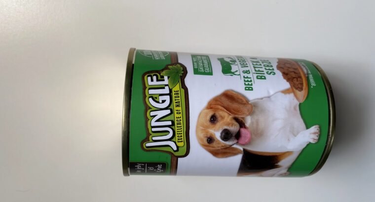 Jungle Adult & Puppy Beef & Veggie Canned Food – 415g Nutritious Meal