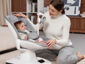 Mastela Deluxe Multi-Motion Baby Cradle – 5 Swing Modes, App-Controlled, Birth to 36 Months