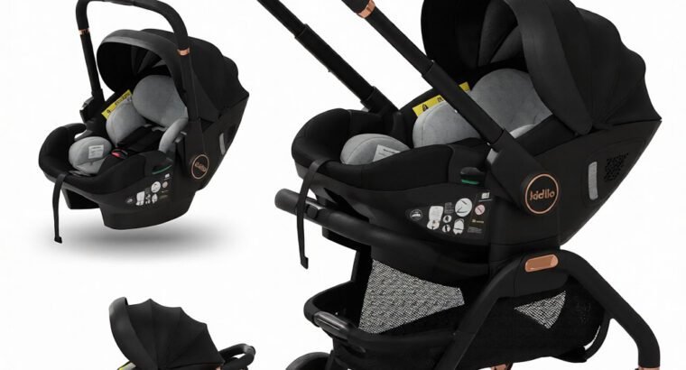 Kidilo 3-in-1 Travel System – Stroller, Car Seat & Carry Cot for Newborns to 42 Months