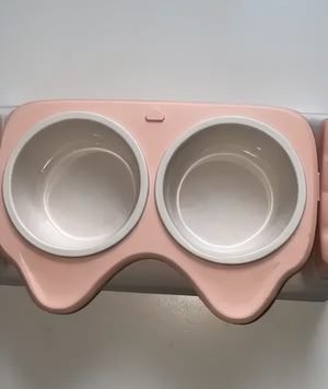 2-in-1 Plastic Pet Bowl – Food & Water Combo for Dogs & Cats