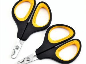 Black & Yellow Pet Nail Scissors – Safe Grooming Tool for Small Pets