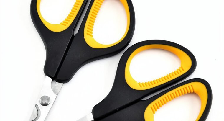 Black & Yellow Pet Nail Scissors – Safe Grooming Tool for Small Pets