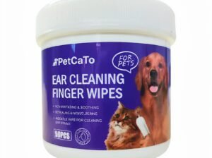 Pet Cato Ear Cleaning Wipes – Finger Wipes for Dog & Cat Ear Hygiene