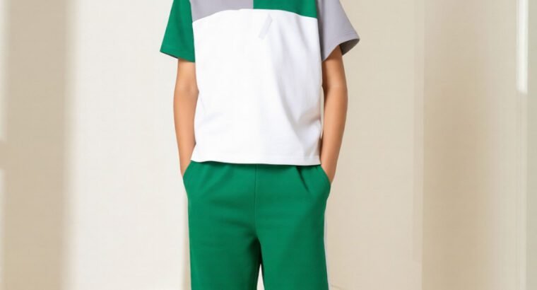 Boys’ Sweatpant & Top Set by Shein – Comfortable Outfit for Ages 10–14 Years