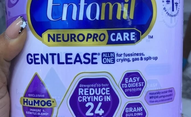 Enfamil NeuroPro Gentlease Baby Formula Milk 587g – Stage 1, 2 & 3, Non-GMO