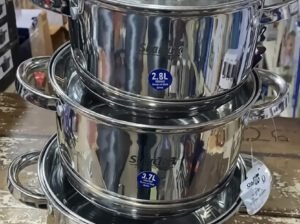 Stainless Steel Cookware Set Silver Pots & Pans Kitchen Set