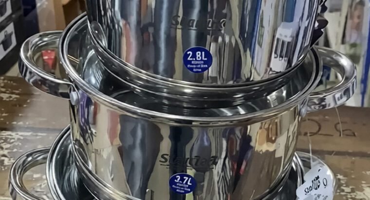 Stainless Steel Cookware Set Silver Pots & Pans Kitchen Set