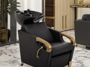 8003 Gold Washing Basin Adjustable Salon Hair Wash Basin