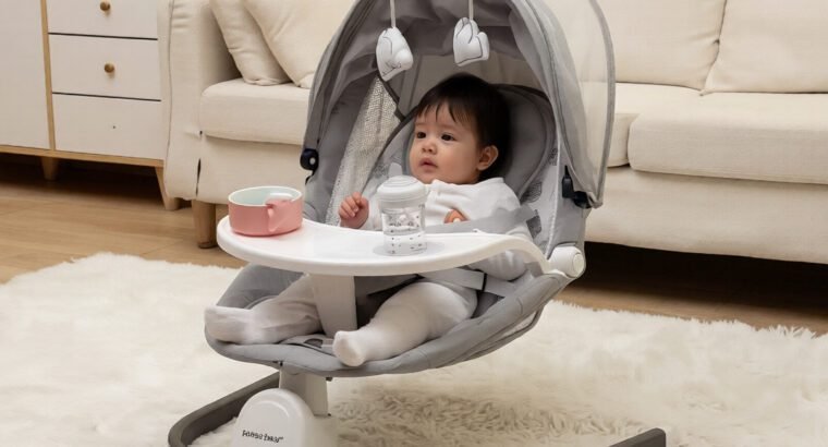 Multifunctional Baby Rocking Chair – Adjustable Reclining, Portable & Comfortable