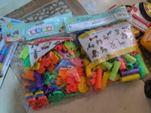 Kids Puzzle Blocks Toy (Price for 1), Plastic Educational Building Blocks for Boys & Girls