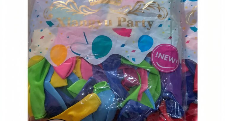 100 Pieces Natural Latex Balloons, Mixed Colours, Brand New, Party Decoration for Kids & Events