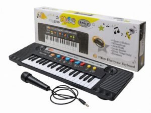 Mini Electronic Piano with Microphone – 37 Keys Kids Keyboard Toy (MQ-3700) Educational Music Set
