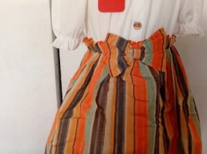 Girls’ Elegant Dress with Bowknot – Casual Sleeve, Ages 4–6 Years