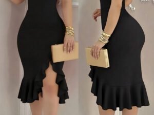 Women’s Elegant One-Shoulder Dress – Stylish Green Bodycon Dress