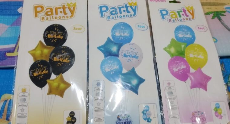 Cute Party Balloons Set 85cm (Price for 1 Set), Brand New, Colorful Decoration for Kids & Events