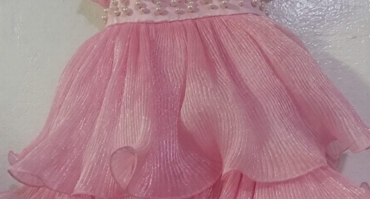 Girls’ Elegant Church Dress – Ages 0–5 Years, Pink