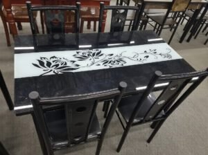 Glass Dining Table Set with 4 Chairs – Stylish & Affordable