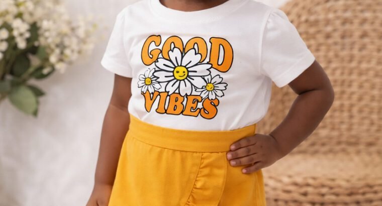 Easter Sale! Brand New Girls’ 2-Piece Clothing Set, Multicolor, Cotton & Polyester, All Seasons, Siz