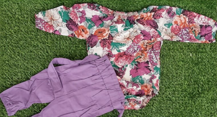 Easter Sale! Brand New Girls’ 2-Piece Clothing Set, Multicolor, Polyester, All Seasons, Sizes 6M–12M