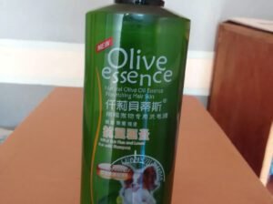 Olive Essence Natural Pet Shampoo.
