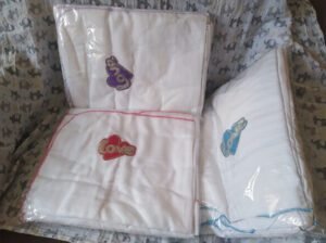 6 Pieces White Cot Sheets, Brand New, Baby Bedding Set for Cribs & Cots