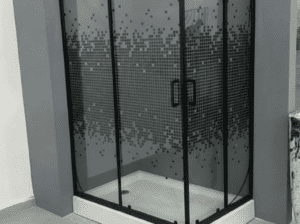 Mosaic Black Shower Cubicle 120x90cm – ACE Rectangular Luxury Bathroom Enclosure