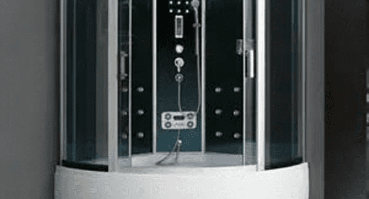 ALLURE Arc Shower Cubicle 150cm Sliding Door – Luxury Bath with Hot/Cold & Bubble Features