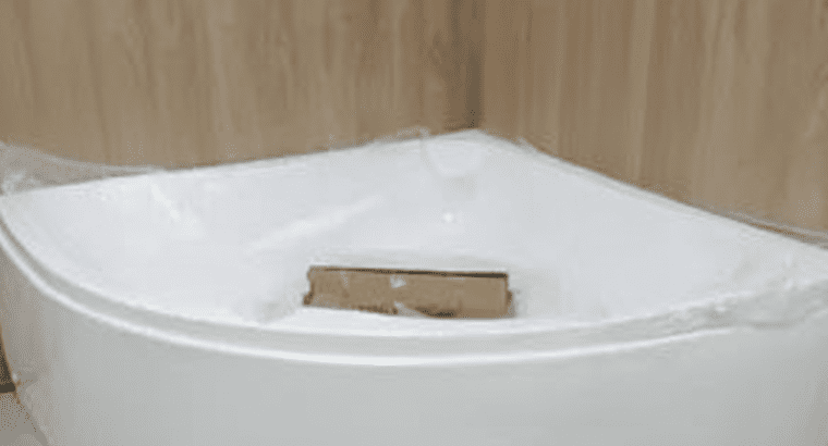 Corner Jacuzzi Bath with Panel – 2 Person Acrylic Tub (ALLURE Brand, 140cm Luxury)